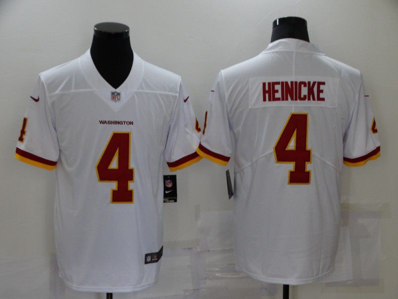 Men Washington Redskins 4 Heinicke White Nike Vapor Untouchable Limited NFL Jersey